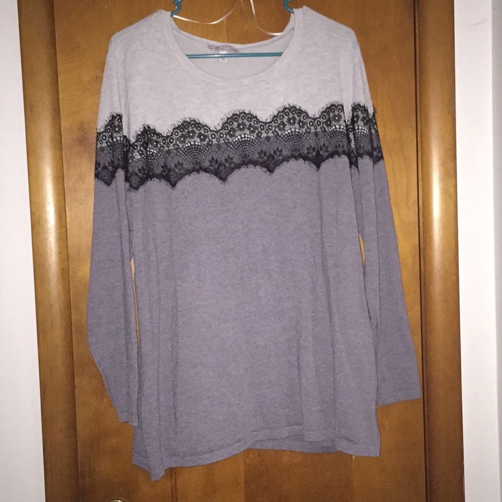 Gray Long Sleeve Tee